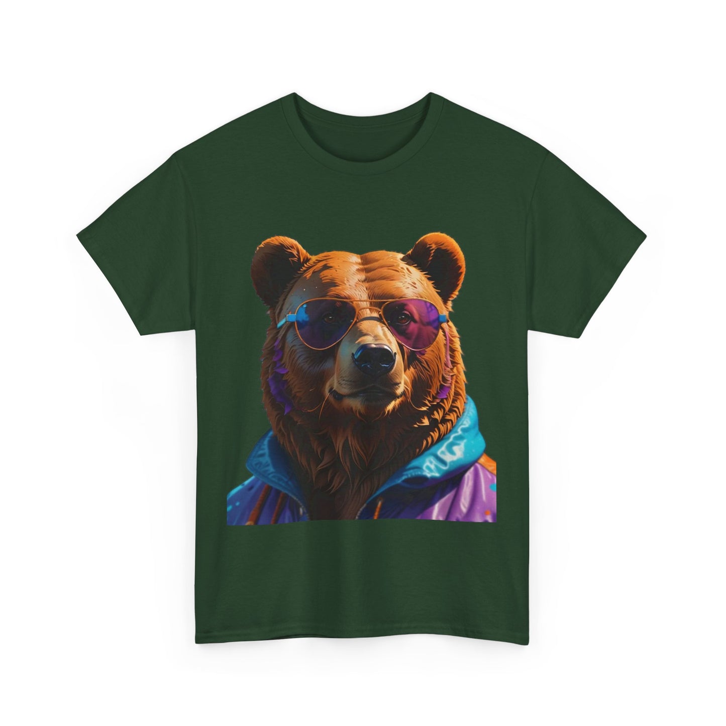 Cool Bear Unisex Heavy Cotton Tee - Retro Adventure Vibe