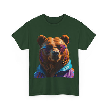 Cool Bear Unisex Heavy Cotton Tee - Retro Adventure Vibe