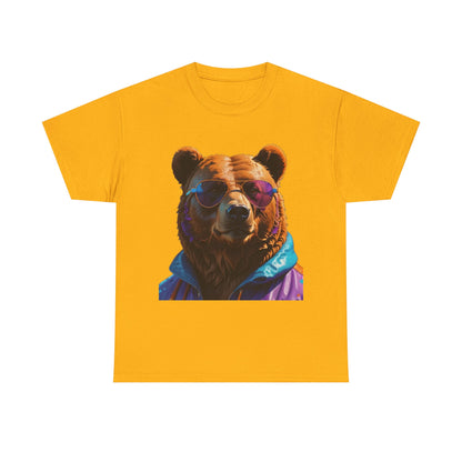 Cool Bear Unisex Heavy Cotton Tee - Retro Adventure Vibe